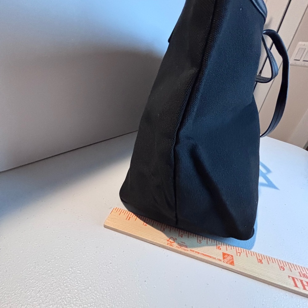 Cleobella Black Canvas Tote Bag with Vegan Leather Trim NWOT - Picture 5 of 9